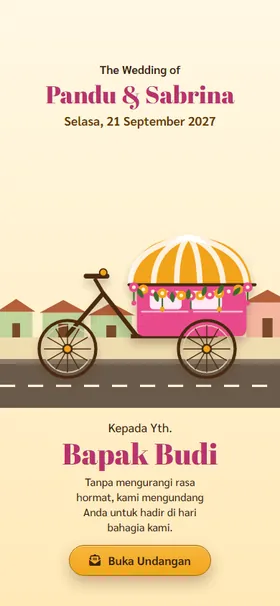 Sampul Becak Bunga
