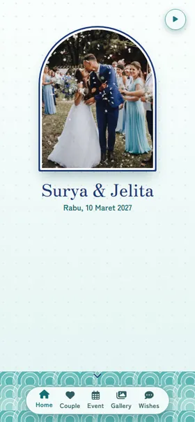 Tampilan awal undangan Seigaiha Tosca