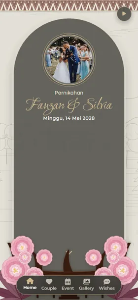 Tampilan awal undangan Gadang Peoni