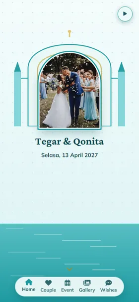 Tampilan awal undangan Kolam Cermin Tosca