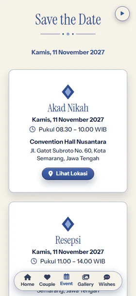 Detail acara undangan Burung di Kawat