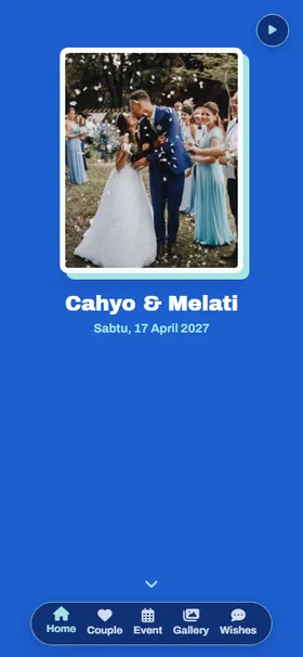Tampilan awal undangan Cat Kobalt