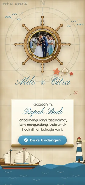 Sampul undangan Peta Pelaut