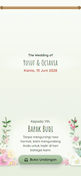 Sampul undangan Pot Gantung Pelangi