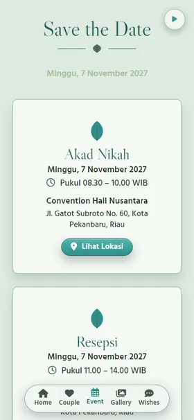 Detail acara undangan Rumah Kaca Sage