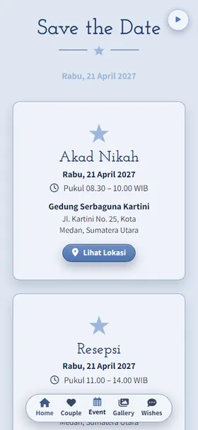 Detail acara undangan Edelweiss Kabut