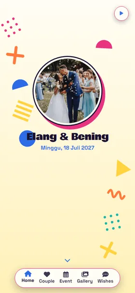 Tampilan awal undangan Memphis Pop