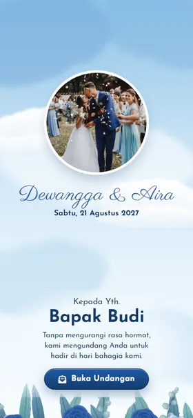 Sampul Awan Hortensia Navy