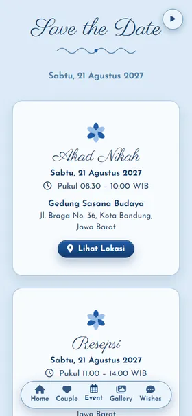 Acara Awan Hortensia Navy
