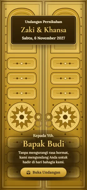 Sampul Pintu Emas Ukir