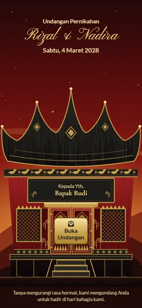 Sampul undangan Baralek Gadang