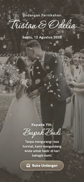 Sampul undangan Foto Penuh Greige