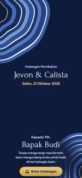 Sampul undangan Akik Navy Emas