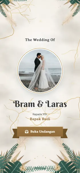 Sampul undangan Tropical Gold Stone