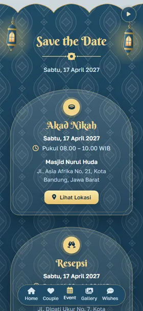Detail acara undangan Langit Lentera