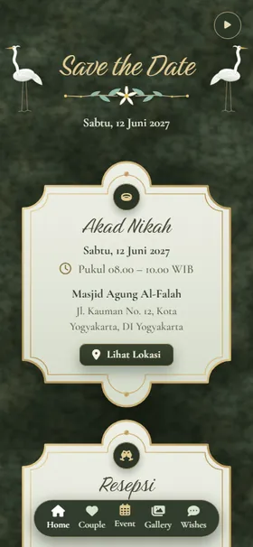 Detail acara undangan Taman Magnolia