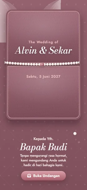 Sampul undangan Champagne Mauve