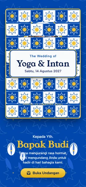 Sampul undangan Porselen Kobalt