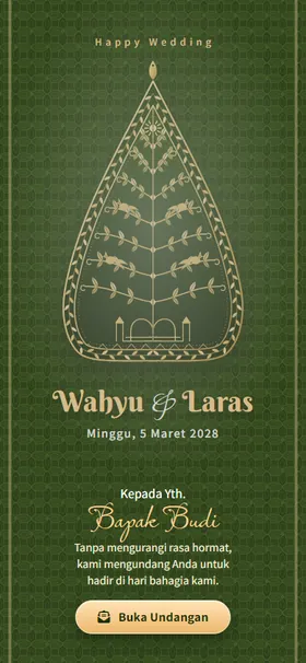 Sampul undangan Gunungan Zamrud