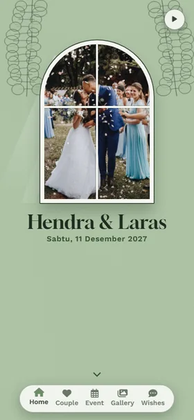 Tampilan awal undangan Sage Studio
