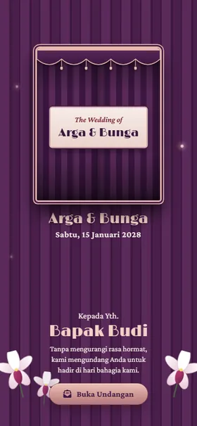 Sampul undangan Plum Beludru