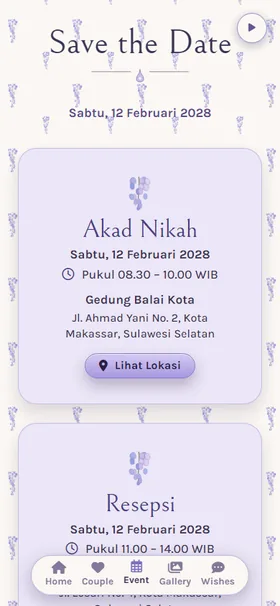 Acara Lavender Embun
