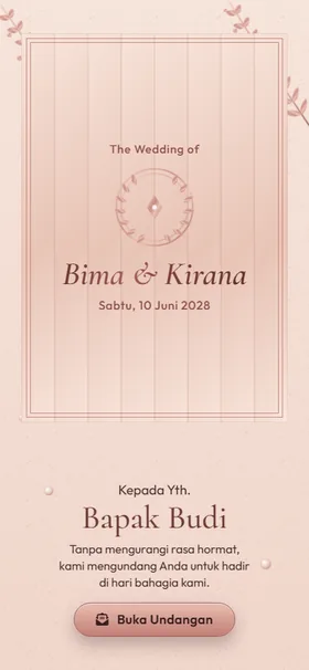 Sampul undangan Foil Rosegold