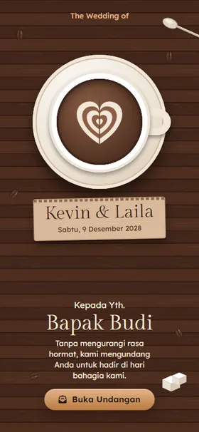 Sampul undangan Kopi Susu