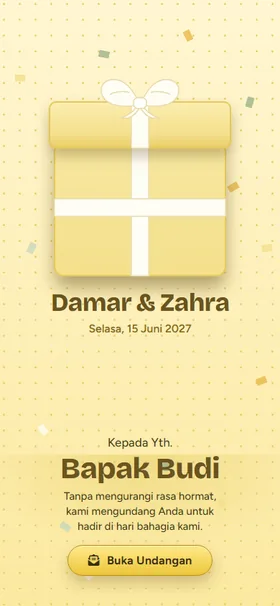 Sampul undangan Kotak Kado Mentega