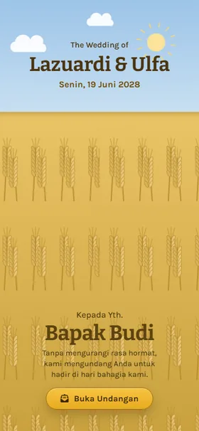Sampul undangan Ladang Gandum