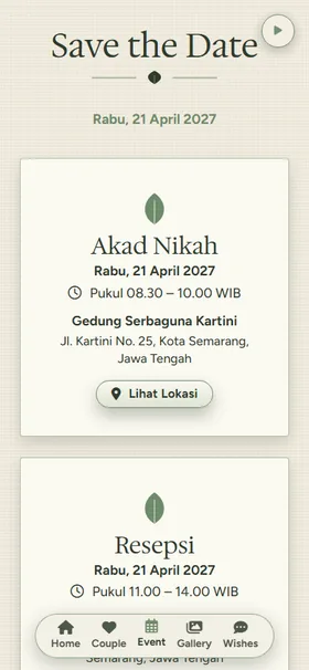 Acara Lipatan Linen Sage