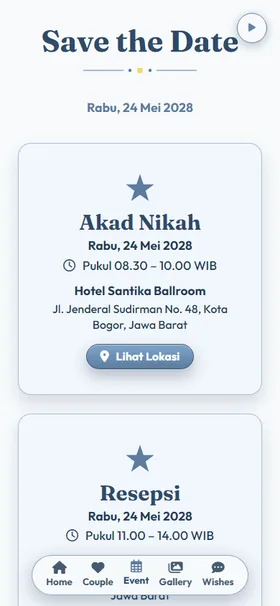 Detail acara undangan Layang Langit